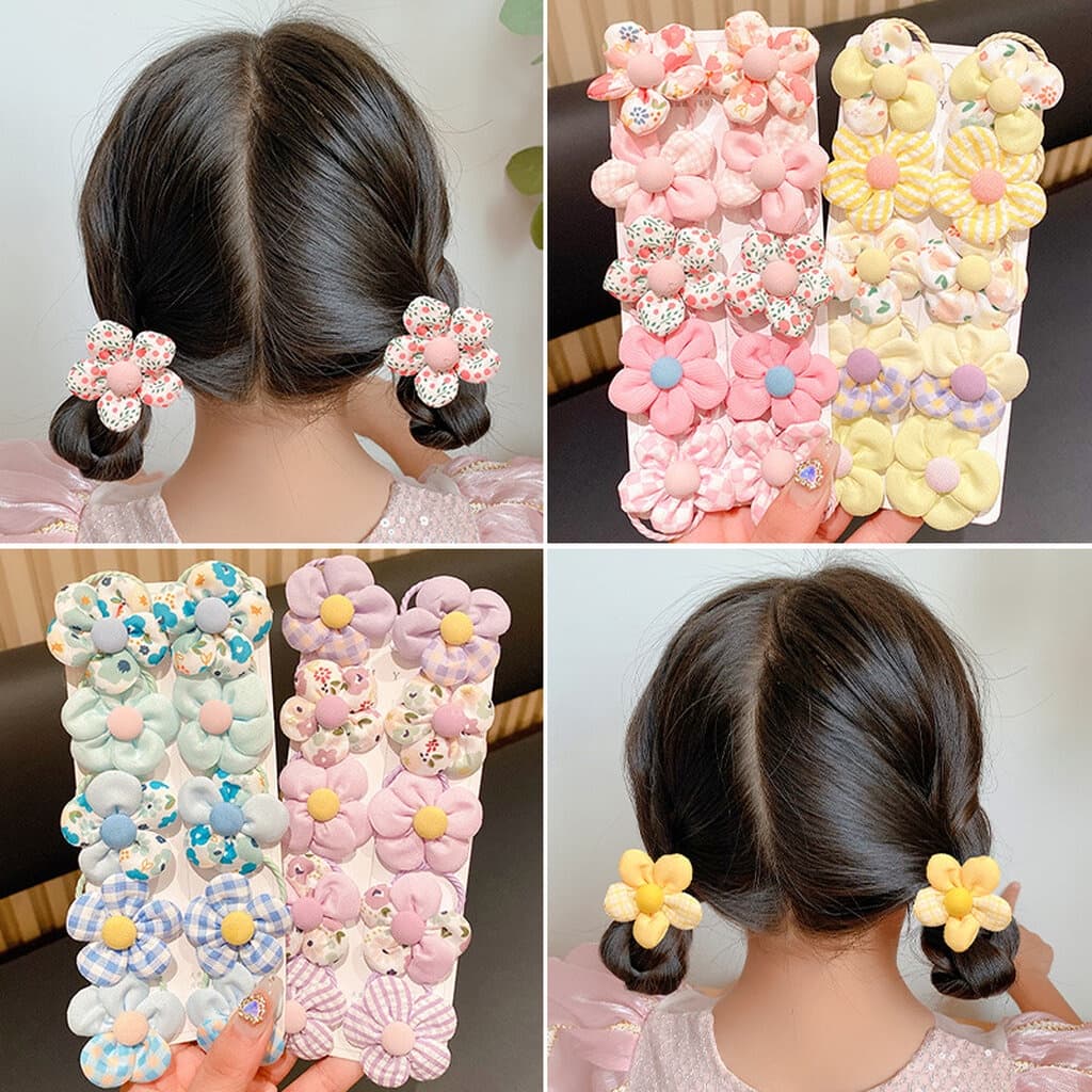 บ้านพลู 10 เส้น ยางรัดผม ลายดอก ยางรัดผม ดอกไม้ สีสวย สดใส แฟชั่น รูปที่ 2