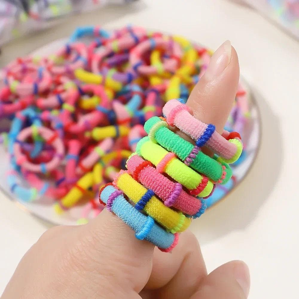 60 ชิ้น / ล็อต ยางรัดผม ยืดหยุ่น ที่มีสีสัน สําหรับเด็ก หางม้า รองรับ ยางรัดผม ประกบ เชือกคาดศีรษะ อุปกรณ์ผมเด็ก รูปที่ 6