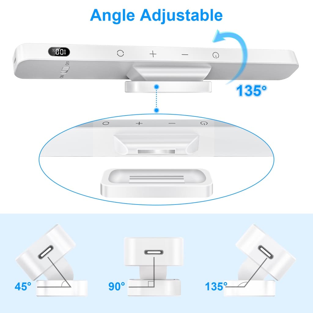 Sprise สายไฟ LED แม่เหล็ก ควบคุมแบบสัมผัส พร้อมจอแสดงผลแบตเตอรี่ ปรับได้ สําหรับห้องครัว ตู้เสื้อผ้า ตู้เสื้อผ้า รูปที่ 7