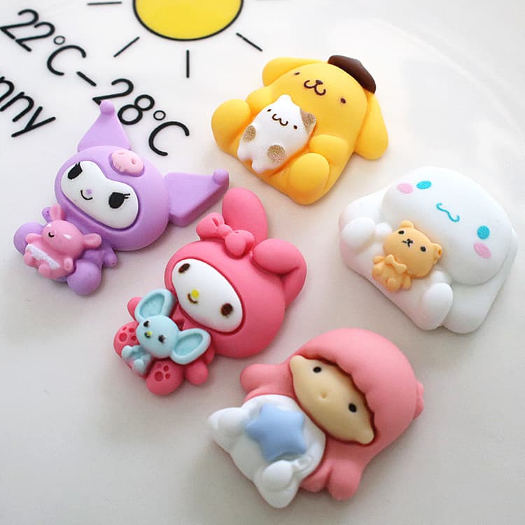แผ่นกาวเรซิ่น รูปการ์ตูนกระต่าย และลูกสุนัข diy อุปกรณ์เสริม สําหรับตกแต่งรองเท้า รูปที่ 2