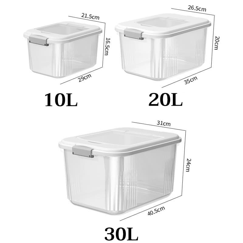 ถังข้าวสาร 7.5L-17.5Lกล่องเก็บข้าวสาร ฝาปิดกันความชื้น กันแมลง กล่องเก็บอาหารแห้ง รูปที่ 2