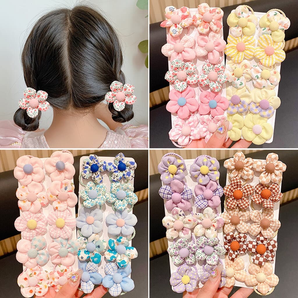 บ้านพลู 10 เส้น ยางรัดผม ลายดอก ยางรัดผม ดอกไม้ สีสวย สดใส แฟชั่น รูปที่ 4