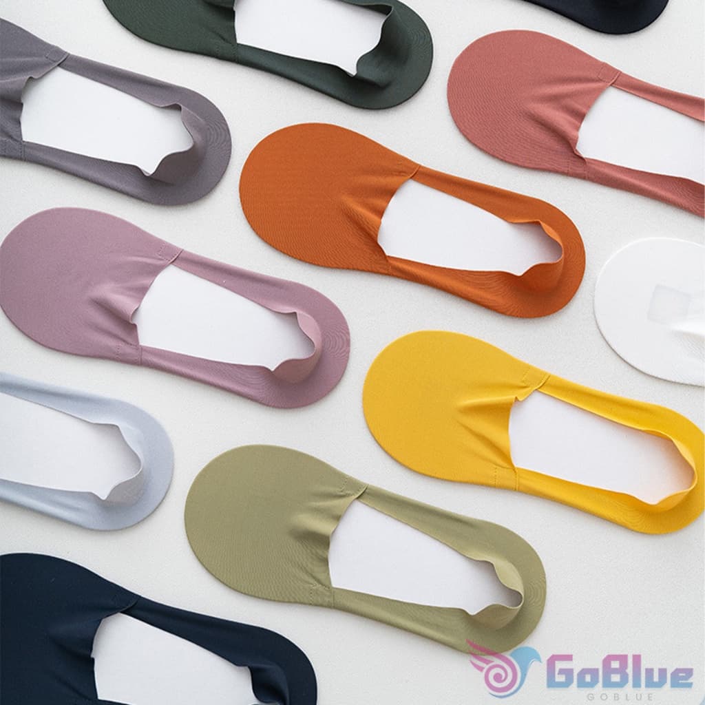 GoBlue ถุงเท้าข้อสั้น เนื้อผ้าเด้ง เย็น กันลื่น สีพื้น สําหรับผู้ชาย EUR 39-43 Men's socks รูปที่ 8