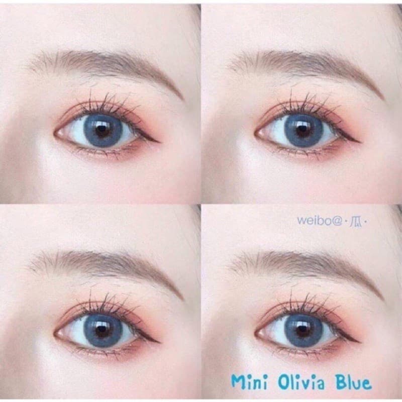 คอนแทคเลนส์ Mini Olivia Green / Black / Blue ⭐ลายฮิต ขายดีมาก กรองแสงกันยูวี รูปที่ 8