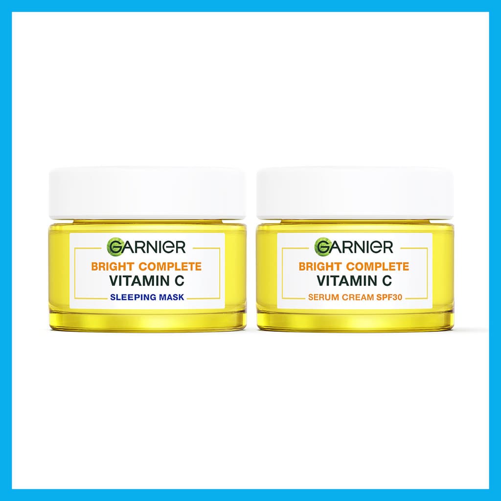 Garnier Bright Complete Whitening Set [Serum Cream SPF30 50ml + Sleeping Mask 50ml]. รูปที่ 4