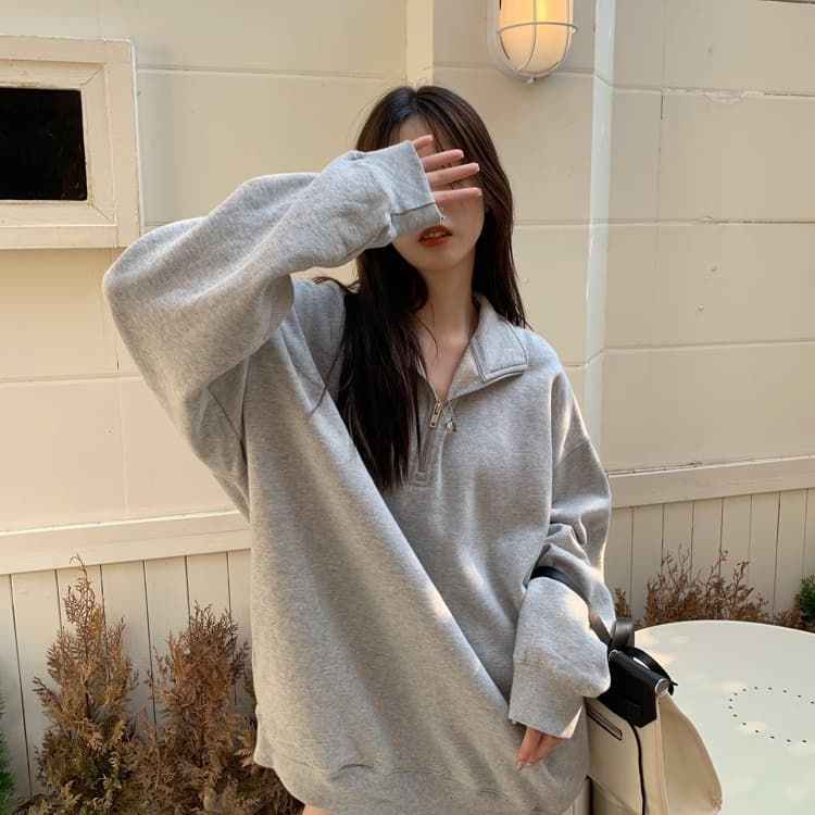 จากไทย TAYCEN M-2XL เสื้อสเวตเตอร์ เรียบๆ แขนยาว เกาหลี โอเวอร์ไซส์ ผู้หญิง สเวตเตอร์ รูปที่ 6