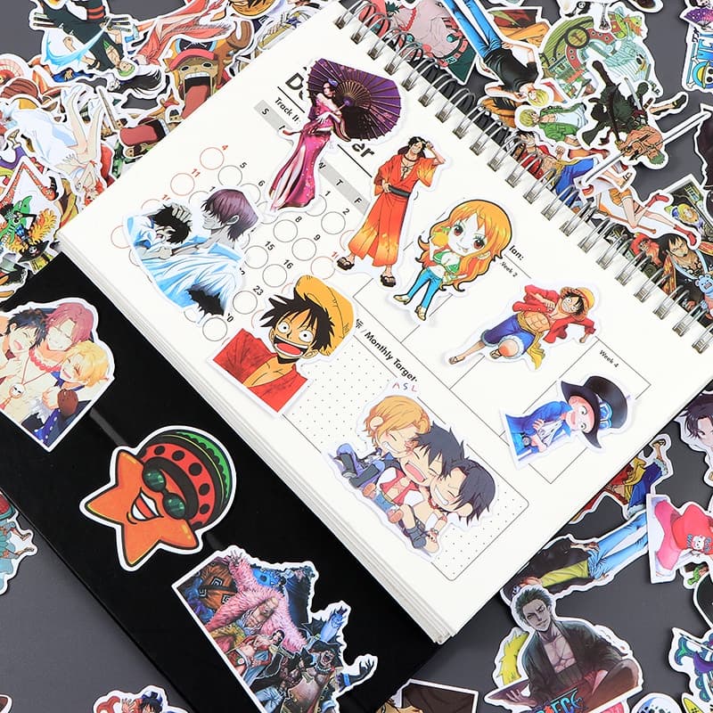 สติ๊กเกอร์น่ารัก120ชิ้นกันน้ําส่วนบุคคลสติกเกอร์โรงเรียน หนึ่ง ชิ้นส่วน ลูฟี่สติกเกอร์บัญชีมือ รูปที่ 4