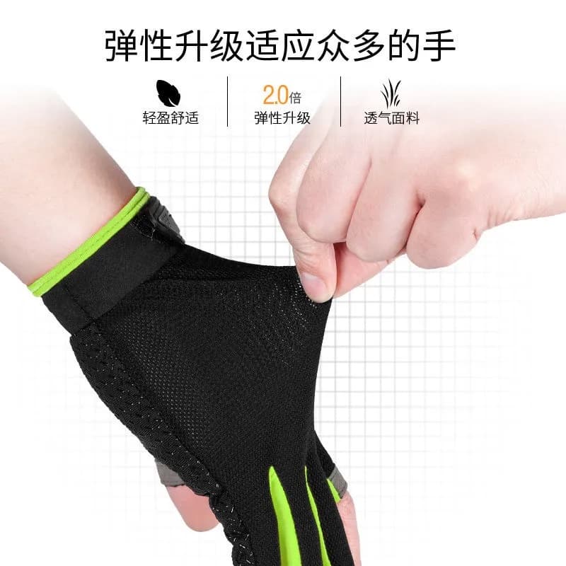 Shiman0 สัมผัสสองนิ ้ วถุงมือตกปลาผู ้ ชายครีมกันแดดกลางแจ ้ ง Anti-slip Breathable หน ้ าจอสัมผัสบางกีฬาขี ่ ถุงมือผู ้ ชาย รูปที่ 8