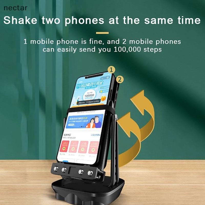 TAR อัตโนมัติ Swing Shake โทรศัพท์ Wiggler บันทึก Step Artifact Motion Brush Step Pedometer ผู้ถือโทรศัพท์มือถือขาตั้ง N รูปที่ 3