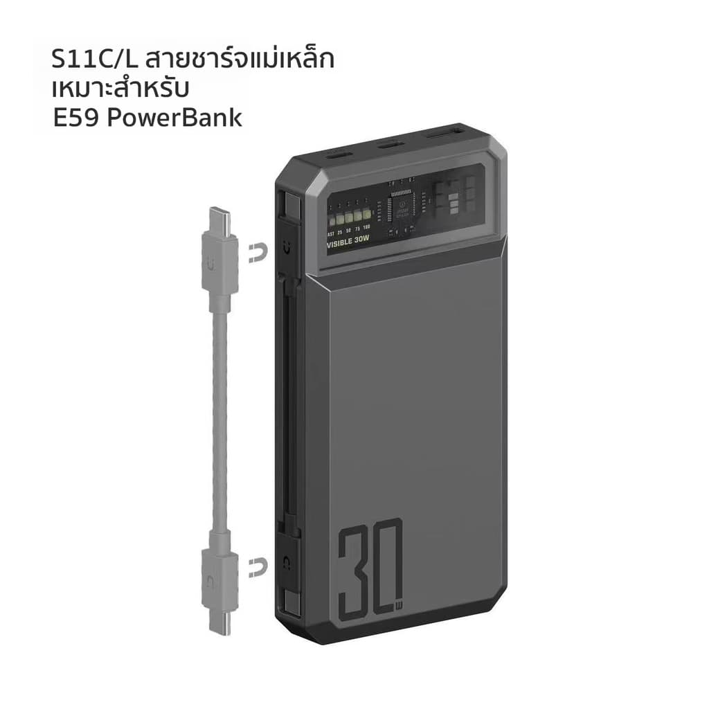 Orsen by Eloop S10 S11 สายชาร์จเร็ว USB Data Cable Type C to C 3A 60W / L Cable 2.4-3A ของแท้ รูปที่ 6