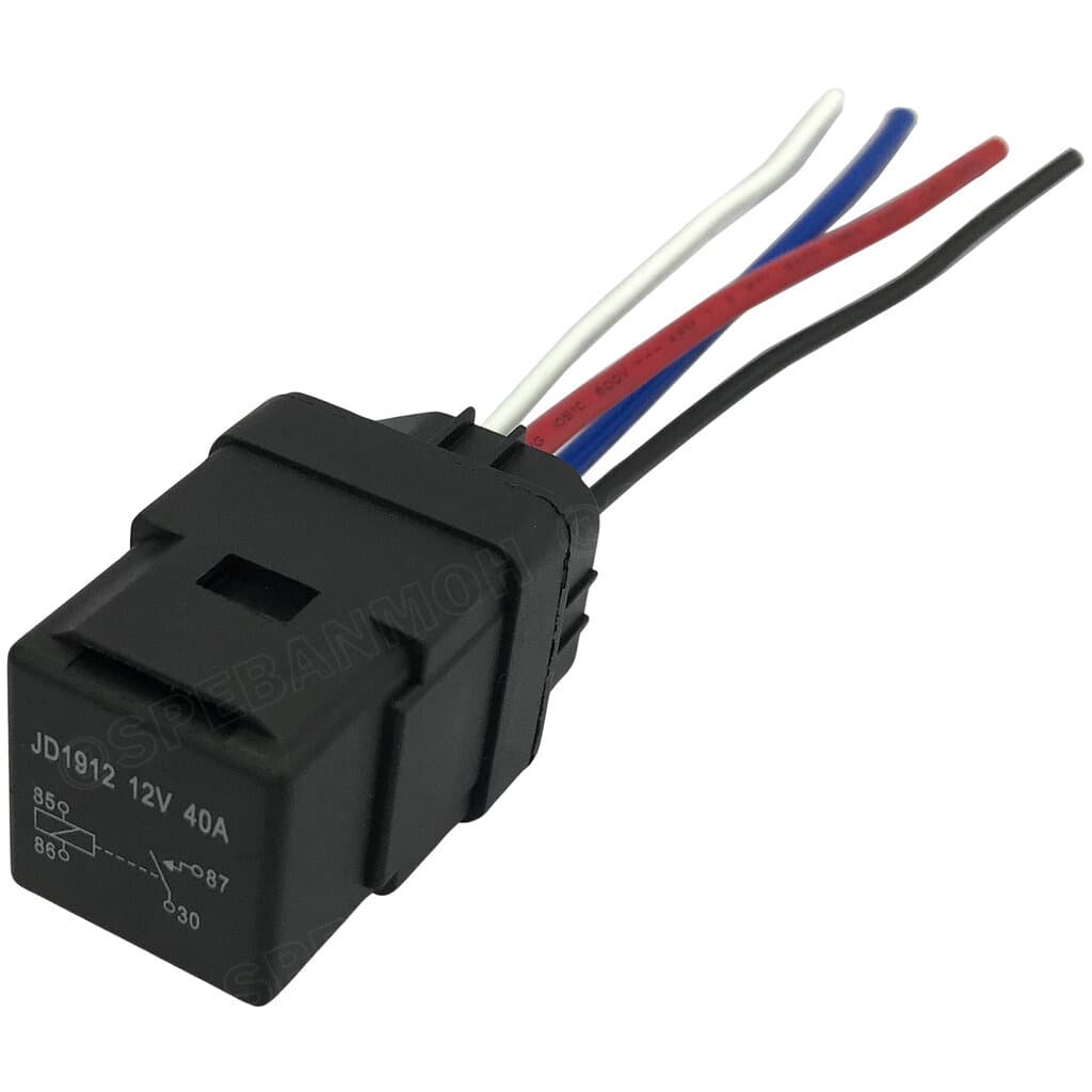JD1912-W12V รีเลย์ 12VDC 4ขา NO รีเลย์รถยนต์ 4P รีเลย์มอเตอร์ไซค์ กันน้ำ 12V DC 40A RELAY 4 PIN WATERPROOF ส... รูปที่ 7