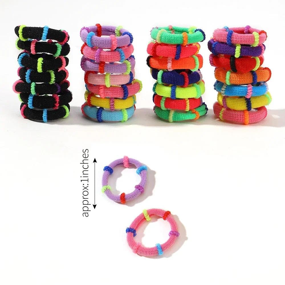 60 ชิ้น / ล็อต ยางรัดผม ยืดหยุ่น ที่มีสีสัน สําหรับเด็ก หางม้า รองรับ ยางรัดผม ประกบ เชือกคาดศีรษะ อุปกรณ์ผมเด็ก รูปที่ 5