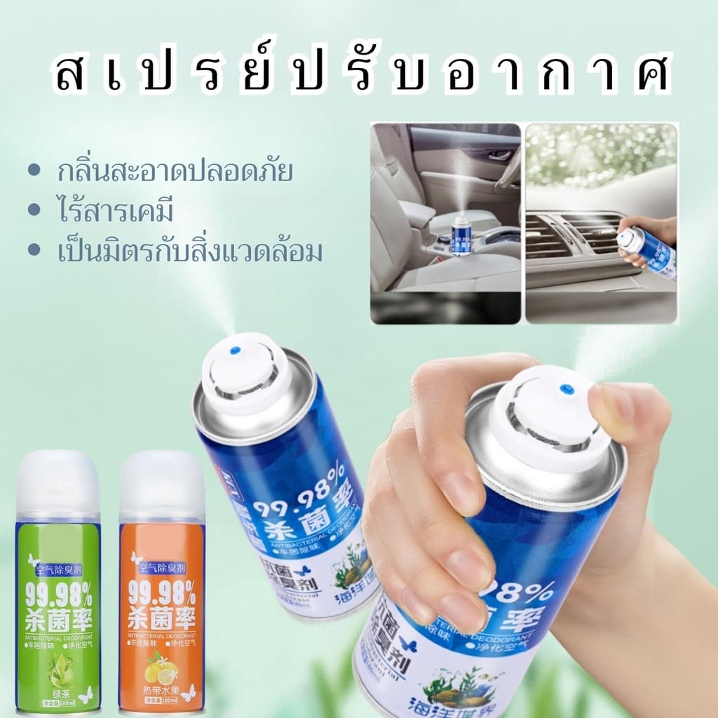 ส่งด่วน สเปรย์ปรับอากาศ ดับกลิ่นเหม็น ใช้งานง่าย ใช้ได้กับทุกสถานที่ มี.ให้เลือก 7 กลิ่น ขนาด 180 ML รูปที่ 3