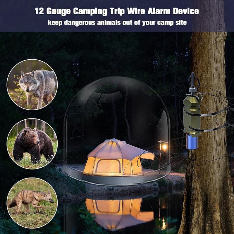 Permeter Trip Wire Alarm อุปกรณ์ 12 Gauge อะไหล่อุปกรณ์เสริม 22 ตัวเลือก Early Warning Security System สําหรับ Camping Security รูปที่ 5