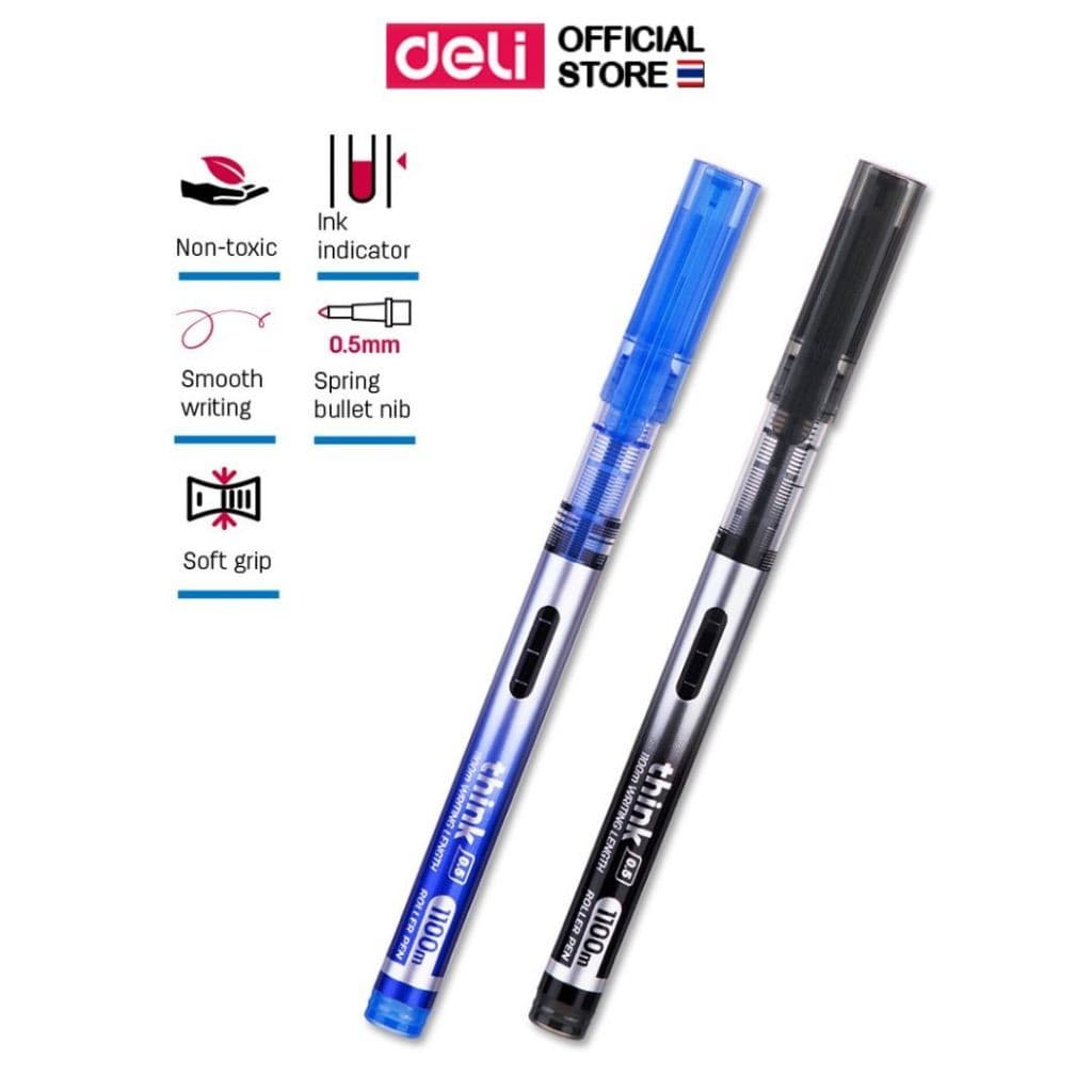 ปากกาเจล Deli ปากกา เขียนดี เส้นคมสวย หมึกคุณภาพดี หมึกน้ำเงิน หมึกดำ แพ็ค 1 แท่ง ขนาดเส้น 0.5mm รูปที่ 9