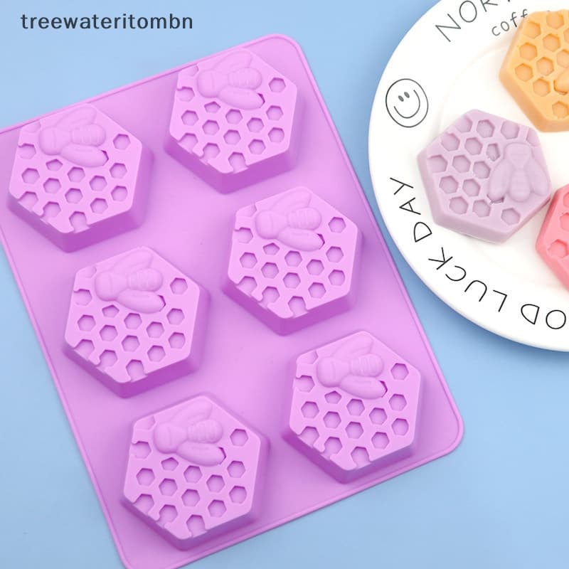 Tt แม่พิมพ์ซิลิโคน รูปผึ้ง 3D สําหรับทําสบู่ เค้ก แฮนด์เมด DIY 6 ชิ้น รูปที่ 2