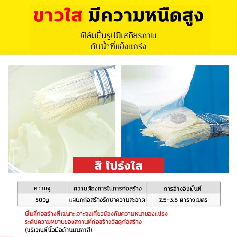 กันน้ำ1000ปีไม่รั่วกาวกันซึมแบบใส กาวใสกันน้ำซึม ซ่อมแซมรอยแตกของหลังคา ผนัง ห้องน้ำ ท่อน้ำ เหล็ก ท่อรั่ว โถส้วมรั่ว รูปที่ 3