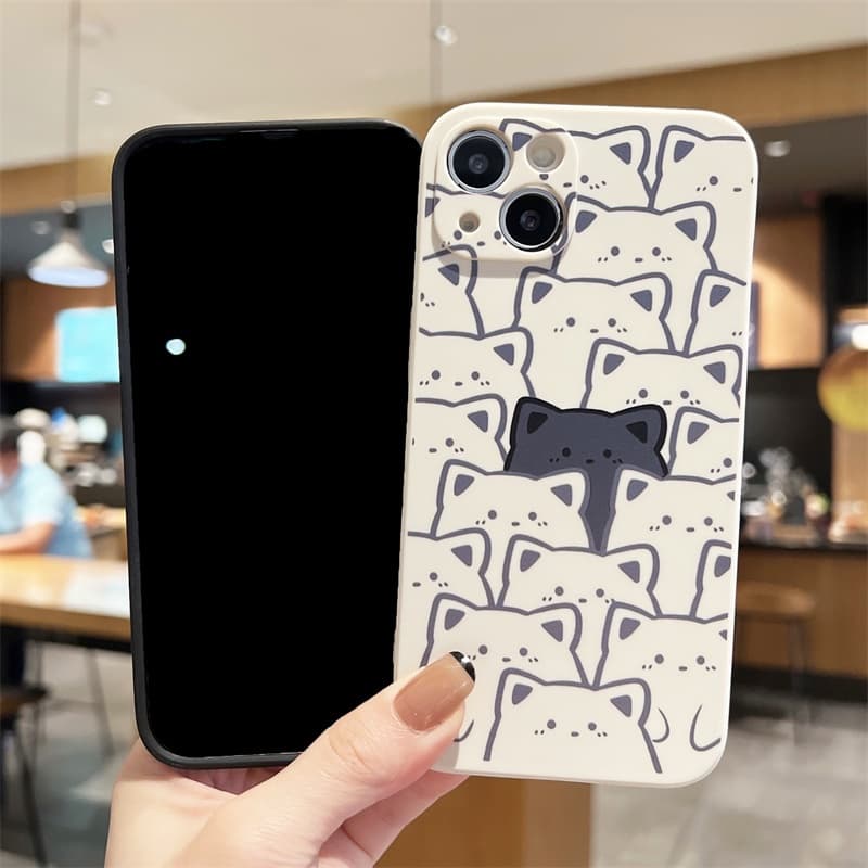 Couple Cute Casing For iPhone 15 14 Plus 13 Pro Max 12 11 Pro Max X Xs Xr 7 8 Plus Xsmax Cartoon Bear Silicone Soft Case รูปที่ 5