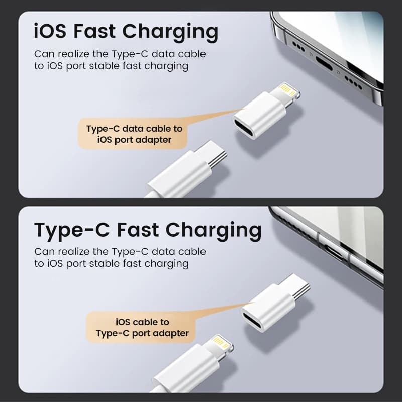อะแดปเตอร์แปลง USB C เป็น Light OTG สําหรับ lOS ตัวผู้ เป็น Type C ตัวเมีย ชาร์จเร็ว รูปที่ 2