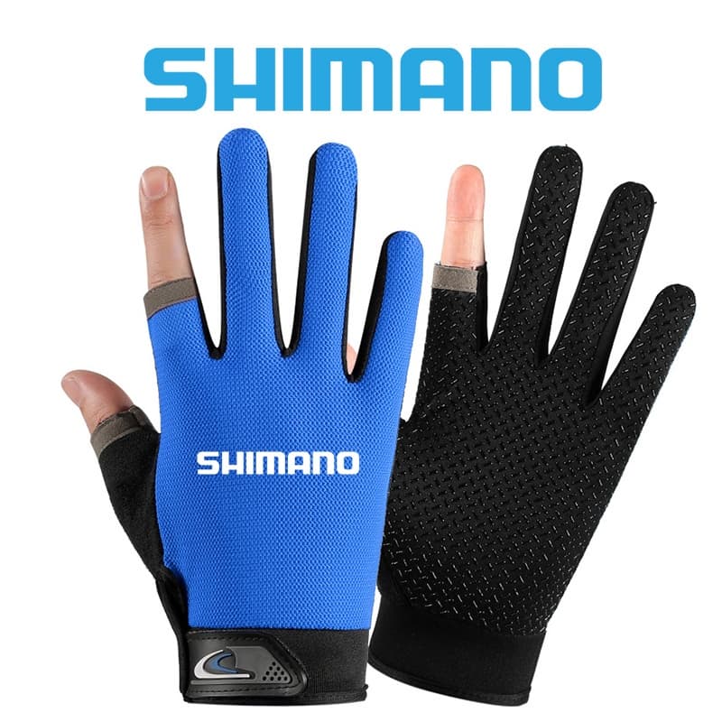 Shiman0 สัมผัสสองนิ ้ วถุงมือตกปลาผู ้ ชายครีมกันแดดกลางแจ ้ ง Anti-slip Breathable หน ้ าจอสัมผัสบางกีฬาขี ่ ถุงมือผู ้ ชาย รูปที่ 5