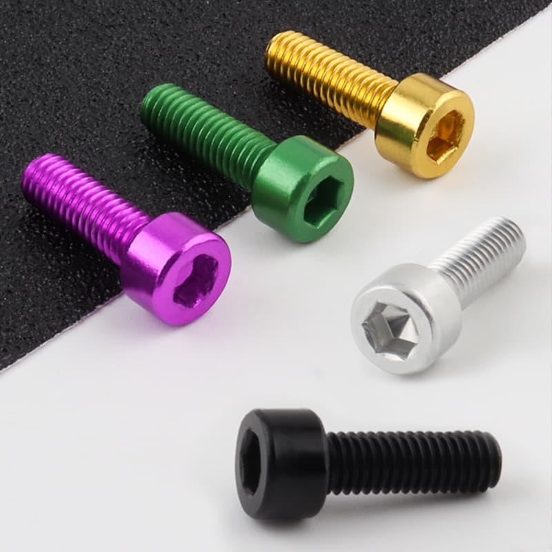 Muqzi สกรูกรงขวดน้ํา อลูมิเนียม น้ําหนักเบา m5 อุปกรณ์เสริม สําหรับจักรยานเสือภูเขา 2 ชิ้น รูปที่ 5