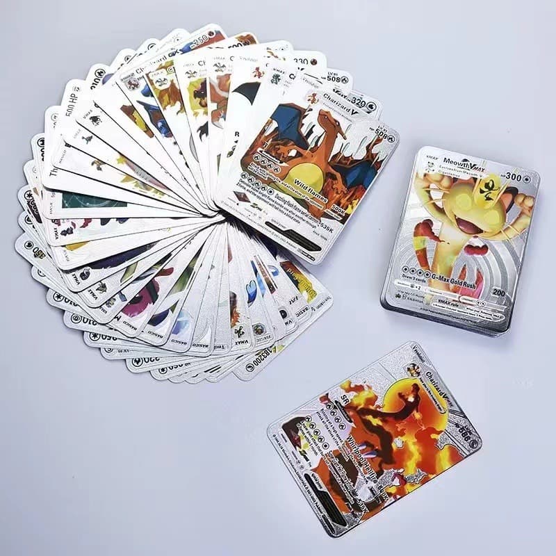 Pokemon Cards 55ชิ้น การ์ดโปเกม่อน โปเกม่อน รุ่นภาษาอังกฤษ การ์ดฝึกเล่นปิกาจู รูปที่ 4