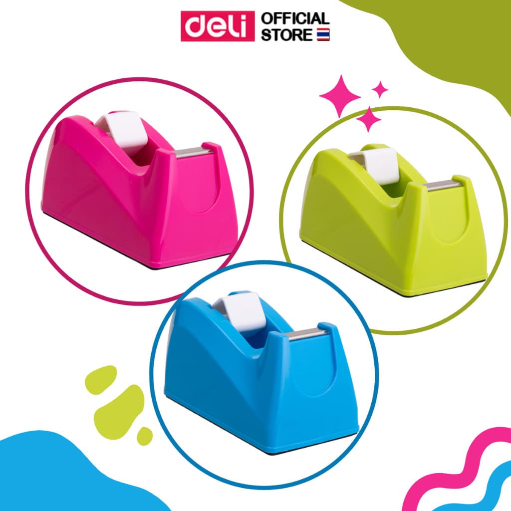 แท่นตัดเทป Deli แท่นตัดขนาดเล็ก สีสันสดใส เทป เทปใส อุปกรณ์สำนักงาน อุปกรณ์เครื่องเขียน รูปที่ 4