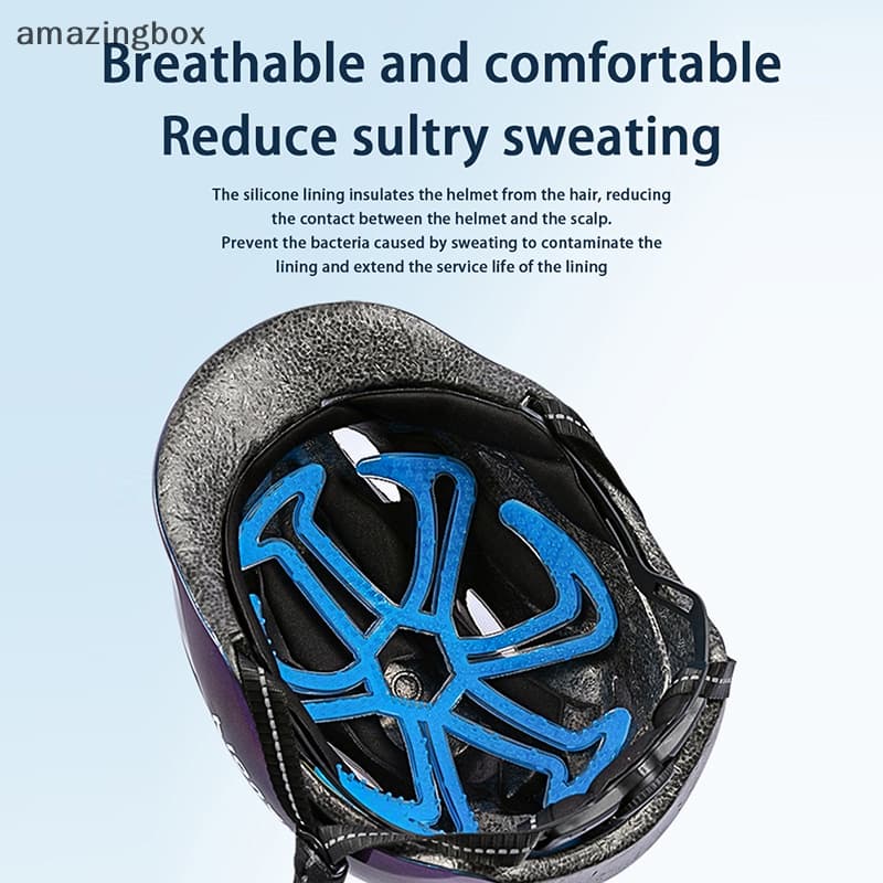 ABTH หมวกกันน็อค Liner รถจักรยานยนต์รถยนต์ไฟฟ้าซิลิโคน Anti-Pressure Breathable ขี่จักรยานขี่อุปกรณ์ Vary รูปที่ 6