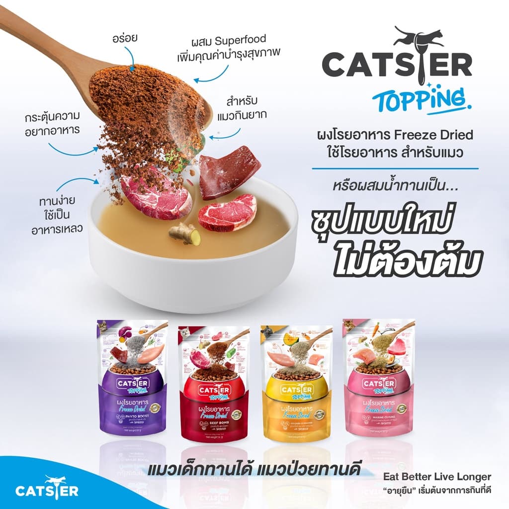 Catster Play ขนมแมว Freeze Dried ท็อปปิ้งฟรีซดรายสำหรับน้องแมว ชิ้นเนื้อแท้ ไม่ใส่เกลือวัตถุกันเสีย สี กลิ่นสังเคราะห์ รูปที่ 7
