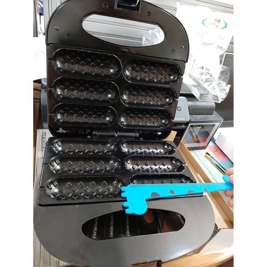เครื่องทำวาฟเฟิล เครื่องทำวาฟเฟิลไส้กรอก 750W วาฟเฟิลไส้กรอก วาฟเฟิลฮอทดอก เครื่องทำฮอทดอก เตาวาฟเฟิลไส้กรอก รูปที่ 8