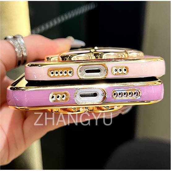 ปลอก OPPO A17 A18 A60 A98 A38 A78 A58 เคสโทรศัพท์ TPU 3D กระต่ายสเตอริโอขาตั้ง Ultra Thin Electroplated Soft Case Shock Protection Case พร้อมสร้อยข้อมือ รูปที่ 8
