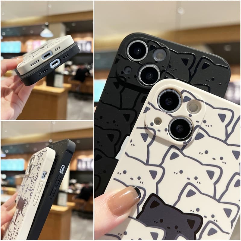 Couple Cute Casing For iPhone 15 14 Plus 13 Pro Max 12 11 Pro Max X Xs Xr 7 8 Plus Xsmax Cartoon Bear Silicone Soft Case รูปที่ 6