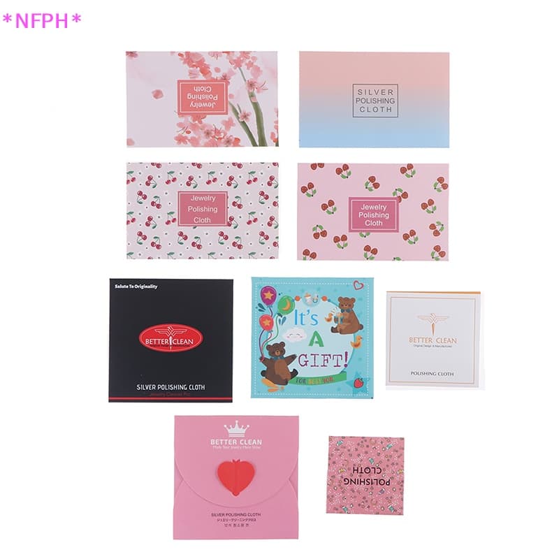 Nfph> ผ้าขัดทําความสะอาดเครื่องประดับเงินสเตอร์ลิง 925 10 ชิ้น รูปที่ 8