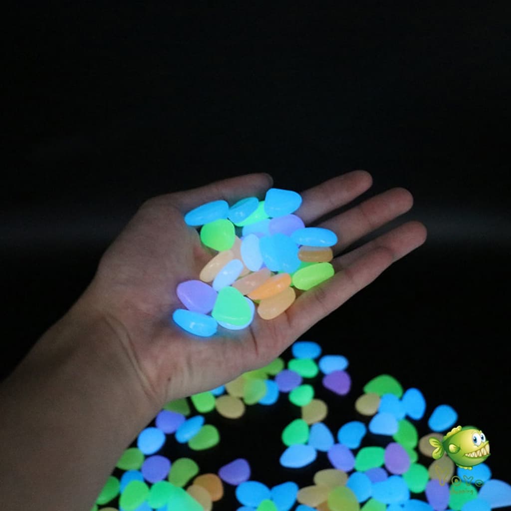 YOYO หินเรืองแสงตกแต่งสวน หรือตู้ปลา ขนาดหิน 0.8-1cm 40-50 ก้อน ต่อแพ็ค / 90-100 ต่อแพ็ค luminous stone รูปที่ 2
