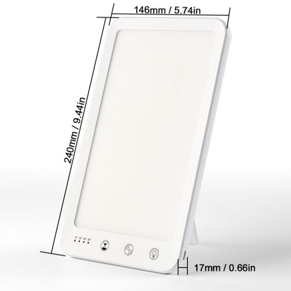 โคมไฟบําบัด COOLSO SAD, 10000 Lux Simulating โคมไฟเดย์ไลท์ LED แสงเดย์ไลท์ธรรมชาติ, การควบคุมแบบสัมผัส 5 ระดับความสว่าง Phototherapy Sad Therapy Light รูปที่ 2