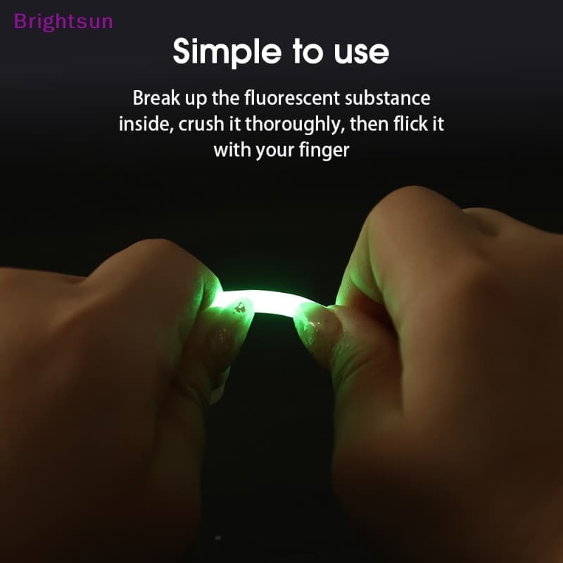 Brightsun ใหม่ แท่งไฟเรืองแสงในที่มืด 2.2-4.5 มม. สําหรับตกปลากลางคืน 50 ชิ้น ต่อล็อต รูปที่ 6
