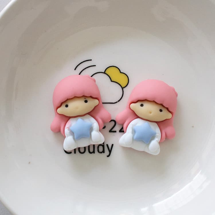 แผ่นกาวเรซิ่น รูปการ์ตูนกระต่าย และลูกสุนัข diy อุปกรณ์เสริม สําหรับตกแต่งรองเท้า รูปที่ 8