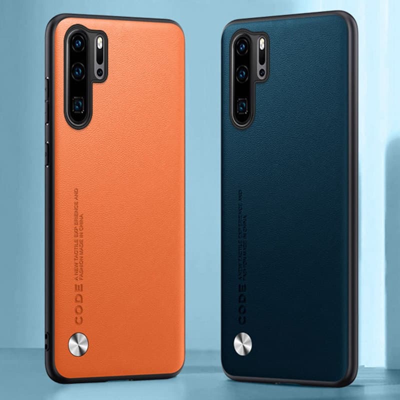 สําหรับ Huawei P30 / P30 Pro / P30 Lite แฟชั่น หนัง พื้นผิว ด้านหลัง เคส TPU นิ่ม กรอบป้องกัน รูปที่ 2