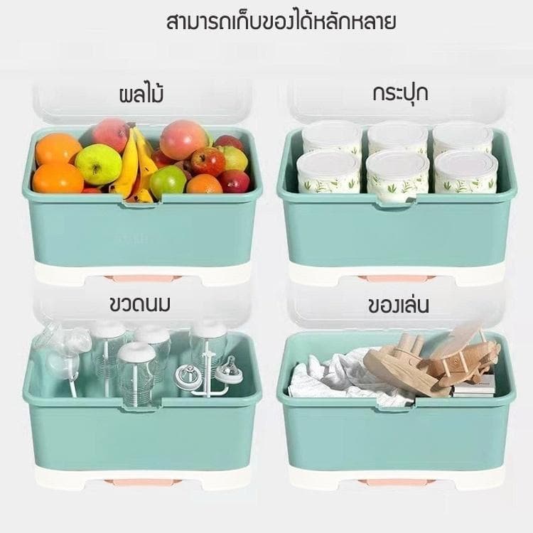 กล่องเก็บขวดนมเด็ก พร้อมหูหิ้วพกพาง่าย กล่องเก็บของ ที่เก็บขวดนม ที่เก็บของ กล่อง รูปที่ 8