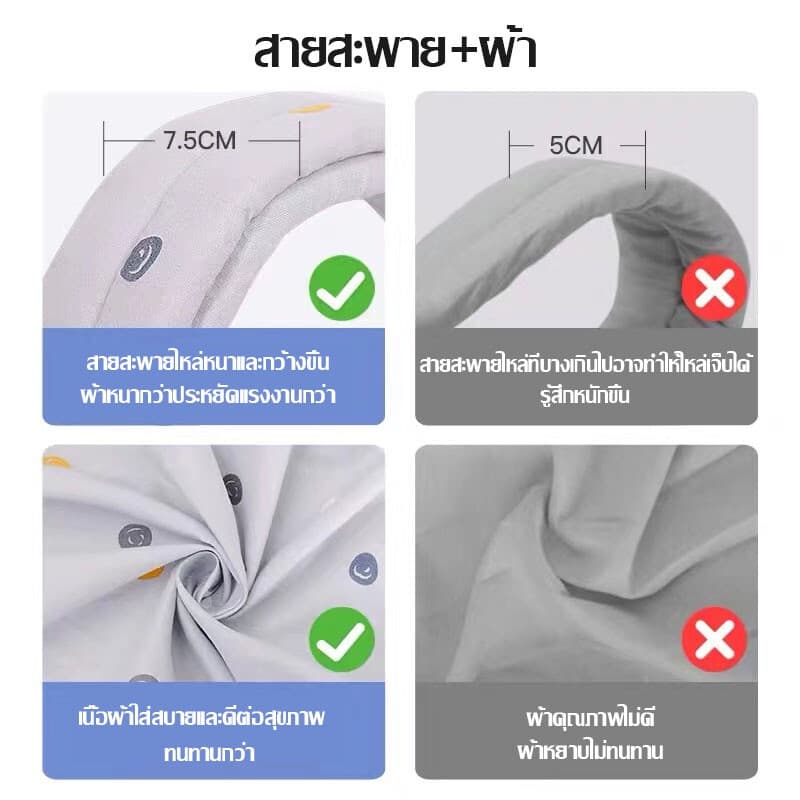 เป้อุ้มเด็ก เป้อุ้มเด็ก ผ้าฝ้ายแท้กอดแนวนอนได้พร้อมแผ่นป้องกันหัวอายุที่เหเหมาะสำหรับเด็กอายุ 0-36 เดือน รูปที่ 8