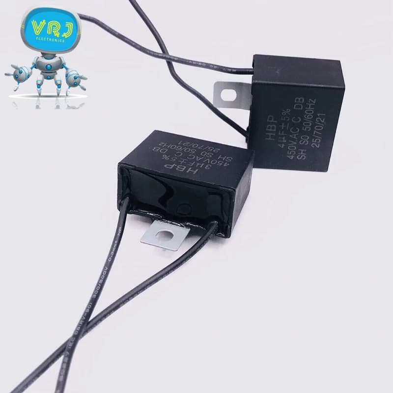 Capacitor 450VAC 1~18UF/แบบเหลี่ยม มีสาย 2 สาย แคปพัดลม ปั๊มน้ำ มอเตอร์แคปรัน แคปสี่เหลี่ยม คาปาซิเตอร์รัน รูปที่ 3