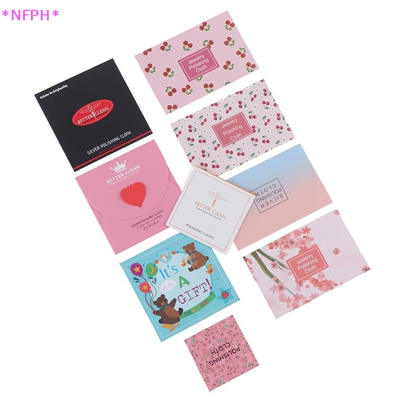 Nfph> ผ้าขัดทําความสะอาดเครื่องประดับเงินสเตอร์ลิง 925 10 ชิ้น รูปที่ 4