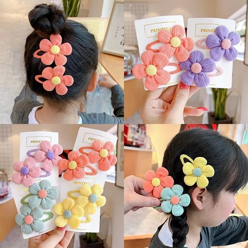 กิ๊บติดผม ลายดอกไม้น่ารัก แบบเรียบง่าย สําหรับเด็กผู้หญิง จํานวน 2 ชิ้น รูปที่ 2