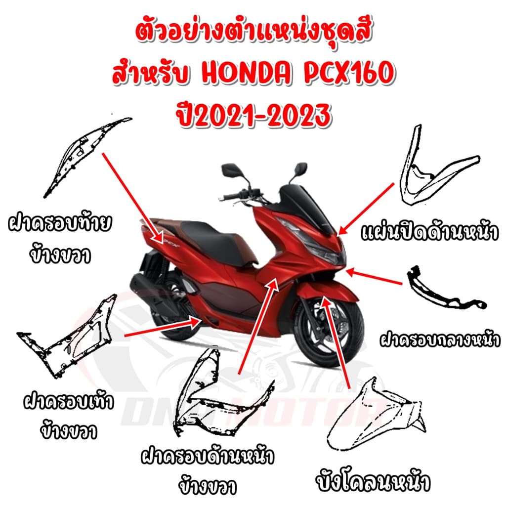 ชุดสี HONDA PCX160 ปี2022 แท้ศูนย์ รูปที่ 6