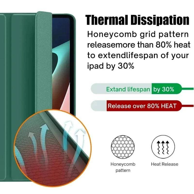 กรณีสีทึบสําหรับRedmi Pad 2 9.7 SE 8.7 11 10.61 Tri-fold SoftซิลิคอนปกหลังสําหรับRedmi K Pad 2 8.8 TPUกันกระแทกแท็บเล็ตเกราะป้องกัน รูปที่ 2