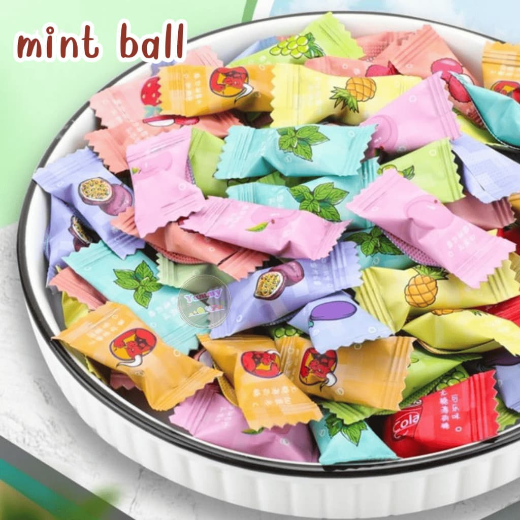 Mungkung ถูกมาก ลูกอมมิ้นต์ 300 กรัม อร่อย เย็น สดชื่น แก้ง่วง ลูกอมทานเล่น ขนม ลูกอม มินิบอล เม็ดจิ๋วแต่เย็นมาก รูปที่ 4