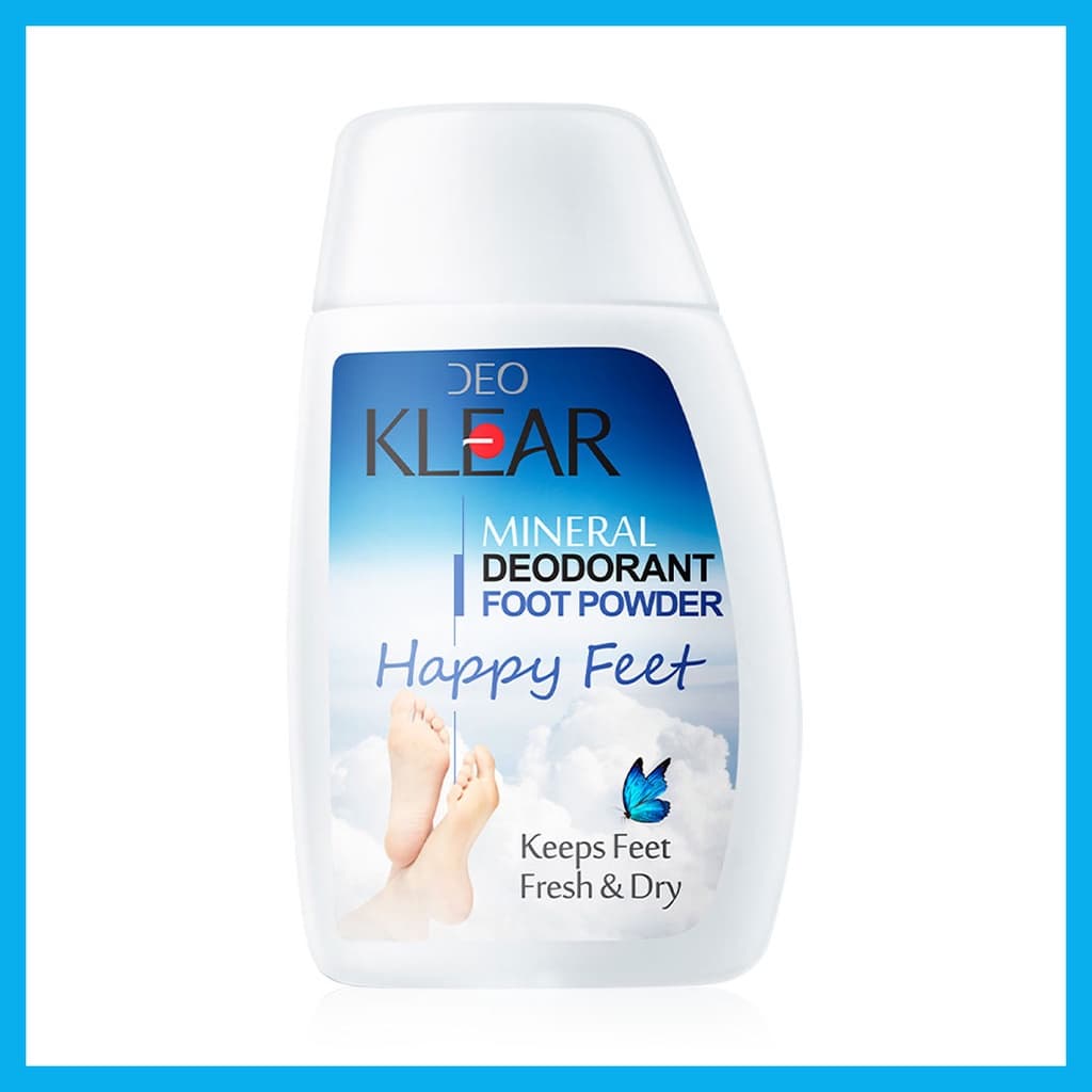 แป้งเท้า สารส้ม ดีโอเคลียร์ มิเนอรัล ดีโอโดแรนท์ ฟุท พาวเดอร์ DEOKLEAR Happy Feet Mineral Deodorant foot Powder 50g. รูปที่ 4
