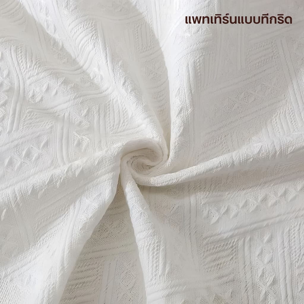 ผ้าปูโต๊ะ ผ้าปูโต๊ะอาหาร ผ้ามินิมอลเรียบง่ายสไตล์ญี่ปุ่น ลายวาฟเฟิล สําหรับตกแต่งโต๊ะทานอาหาร รูปที่ 4