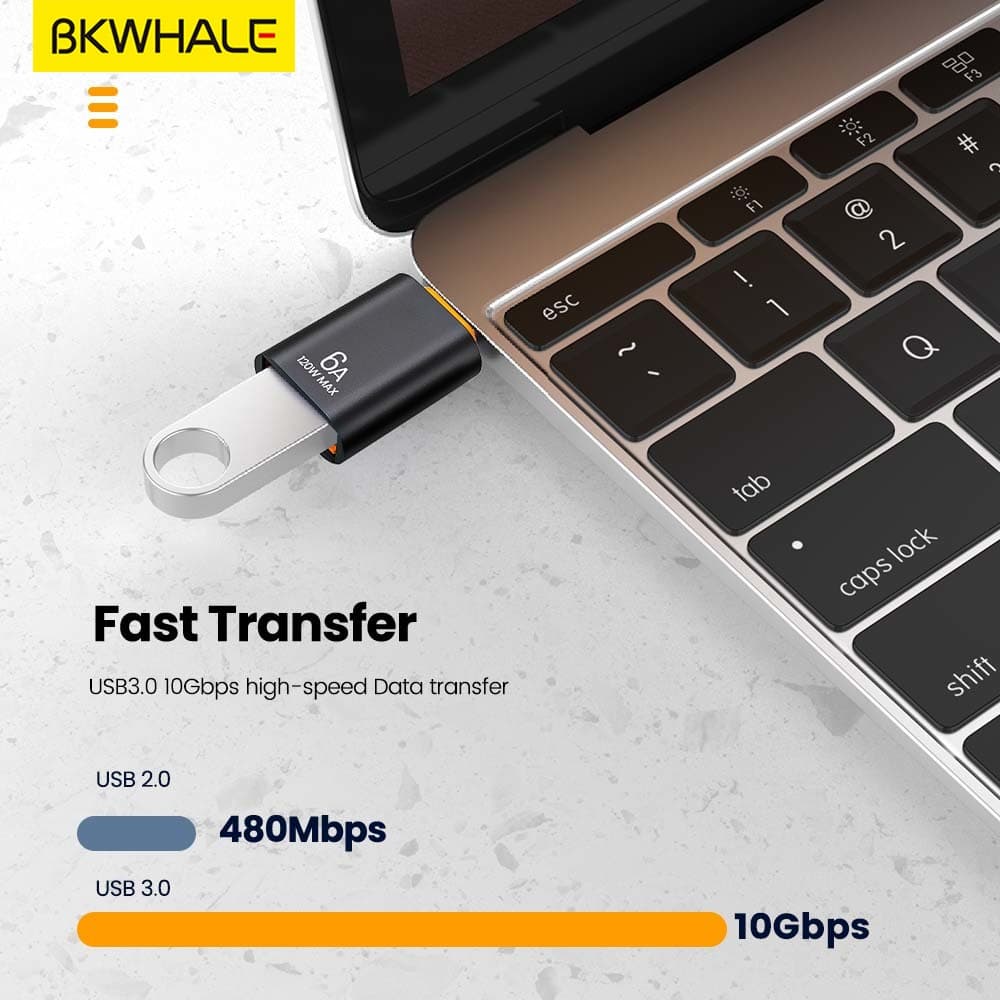 Bkwhale อะแดปเตอร์แปลง usb 3.0 เป็น Type c OTG Type c ตัวผู้ เป็น usb ตัวเมีย สําหรับแล็ปท็อป Xiaomi USBC Adaptador usb a tipo c รูปที่ 2