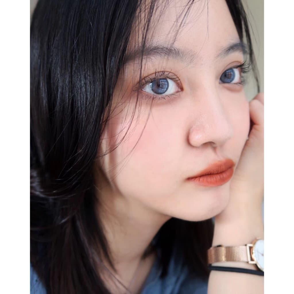 คอนแทคเลนส์ Mini Olivia Green / Black / Blue ⭐ลายฮิต ขายดีมาก กรองแสงกันยูวี รูปที่ 9